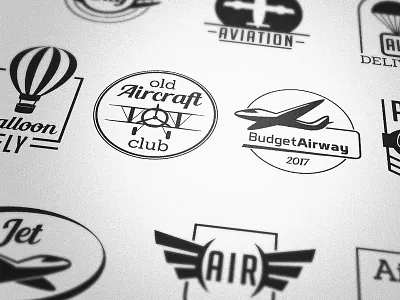 Aviation Badges Vectors aviation badge brand logo retro vector vintage