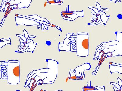 Pattern 01 hands illustration pattern