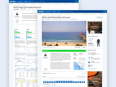 New Surfline charts forecast graphs layout surf surfline ui video web