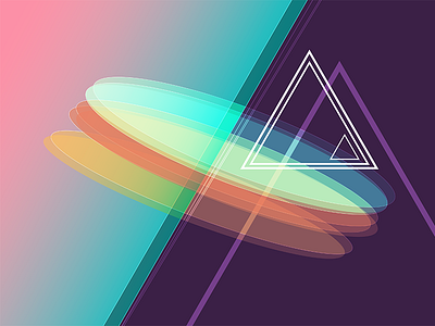 Pyramid Lens abstract art flat illustration minimal vector wallpaper