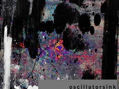 OSCILLATOR SINK - THE SHUDDERING MACHINE (EP 2024) album artwork collage cover design digital graphic design music typography