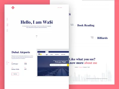 Portfolio Design clean flat interface minimal modern portfolio ui ux web