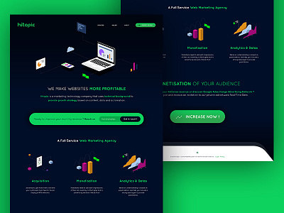 Hitopic Webdesign blue clean flat green grey illustration modern multicolor technology ui design webdesign white