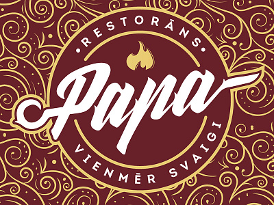 Papa Restaurant Logo food logo papa restaurant