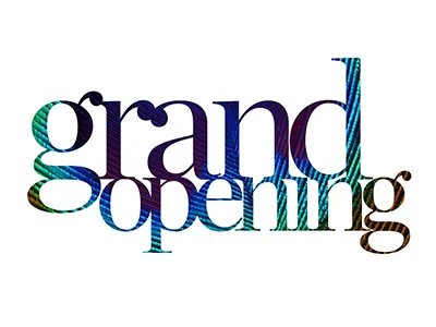 Launch invitation typography