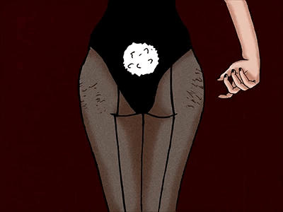 Wedgie bunny outfit playboy playboy bunny rabbit stockings stretch marks tail wedgie