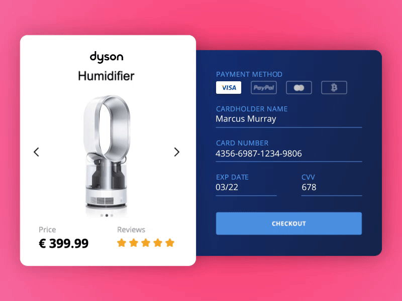 Dyson Checkout after effect animation gradient interface motion ux web design ui