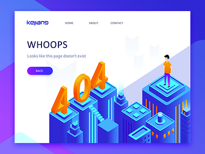 404 page color illustration ui