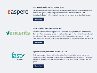 INTERNATIONAL FINTECH | CASPERO | VERICENTS | FASTY branding company branding corporate design fin tech identity logo logo design logotype typography visual identity web design website