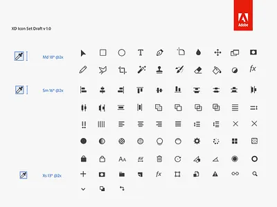 XD Icon set adobe icons