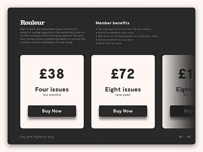 Pricing - Daily UI 030 cycling daily dailyui issues price pricing rouleur ui ux
