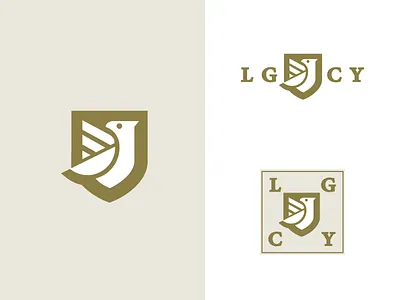 LGCY animal badge bird crest hawk legacy logo shield