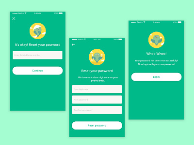 Forget Password Screen app screen design forget password screen interaction design reset password ui user experience ux