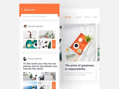 Home page and more display pages