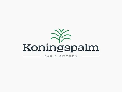 Koningspalm bar design kitchen koningspalm leaf logo tropic