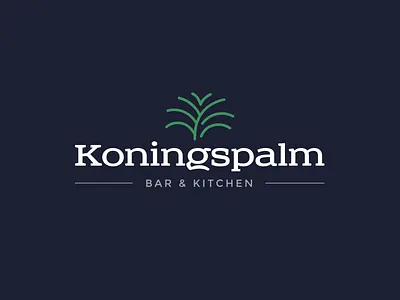 Koningspalm bar design kitchen koningspalm leaf logo tropic