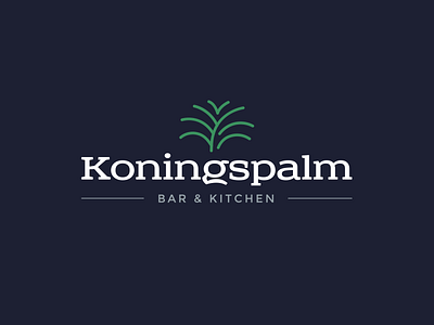 Koningspalm bar design kitchen koningspalm leaf logo tropic