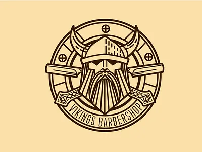 Vikings Barbershop barbershop design logo vector viking