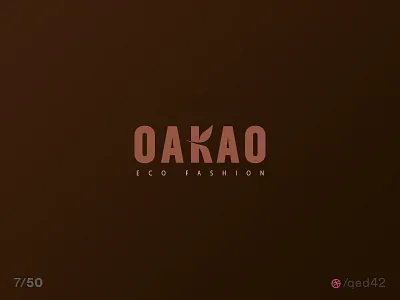 Daily logo challenge. 7/50 brand daily logo daily logo challenge eco fashion logo oakao workmark