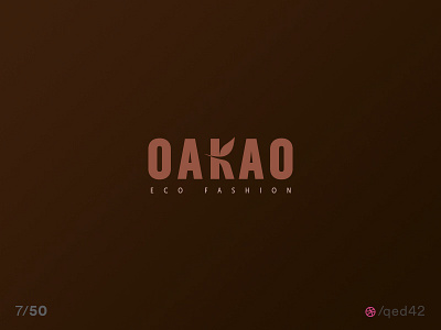 Daily logo challenge. 7/50 brand daily logo daily logo challenge eco fashion logo oakao workmark