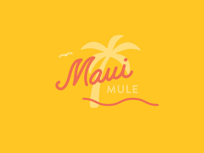 Maui Mule Koozie Wip bird illustration koozie maui moscow mule mule palm palm tree summer wip