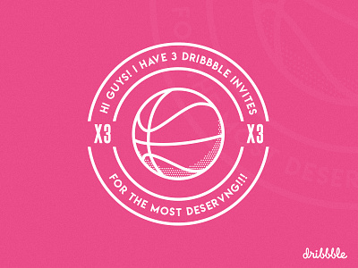 Dribbble Invites x3 contest dribbble invitations invites