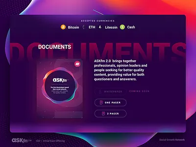 ASKfm.io Website Design 🍭 landing webdesign website