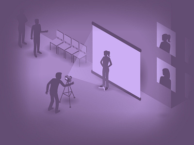 Create Amazing Headshots :: Blog Post Illustration blog post camera head shots illustration isometric photography vector