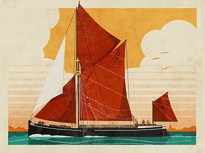 Thames Sailing Barge barge boat fendell posters london river sailing thames thames sailing barge