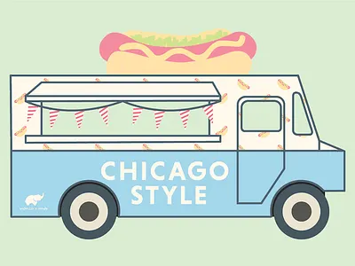 Chicago Style II chicago style childrens clothing creative food food truck hot dog illustration in store display