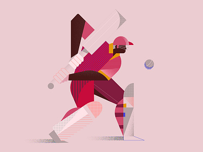 West Indies Cricketer 2d ball character cricket illustration pattern sports texture vector west indies