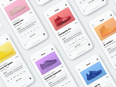 Flavors app fashion interaction mobile sneakers ui ux