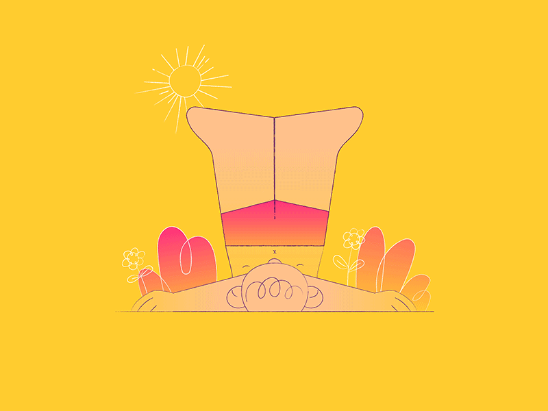 I // 36daysoftype animation character flora illustration inverted loop subtle type typography yoga
