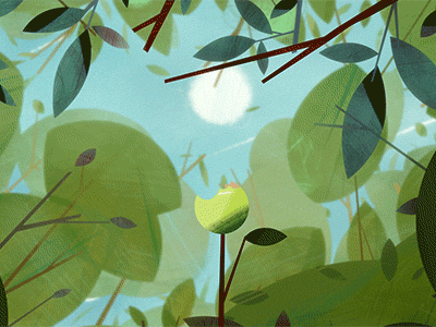 London Parakeets animation bird birds fruit gif illustration london parakeet tree