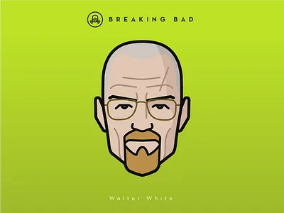 Faces Collection Vol. 04 - Breaking Bad - Walter White breaking bad characters flat icon illustration logo movie netflix portrait tv serie vector