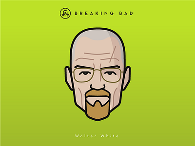 Faces Collection Vol. 04 - Breaking Bad - Walter White breaking bad characters flat icon illustration logo movie netflix portrait tv serie vector