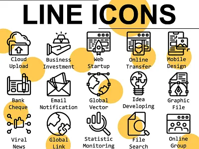 Line Icons for UI / UX graphic design icon branding icon design icon logo icon vector interface ui ui design uiux