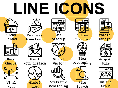 Line Icons for UI / UX graphic design icon branding icon design icon logo icon vector interface ui ui design uiux