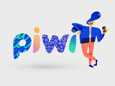 piwi character character design color gradients illustration shapes