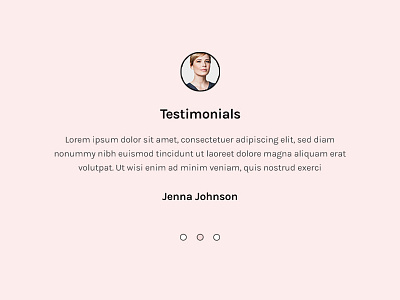 Blush / Testimonials flat pink testimonials ui web design wordpress wordpress theme