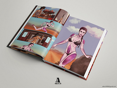 Girl Droid Illustration album chracter comic comics droid fallout girl hot girl post apocalyptic robot