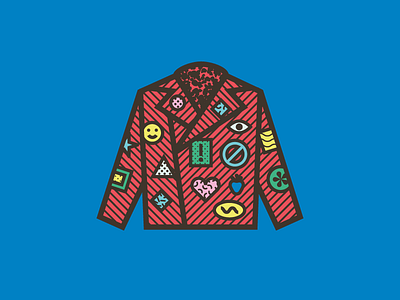 Belonging belonging expression fashion icon identity illustration jacket leather patches punk vector