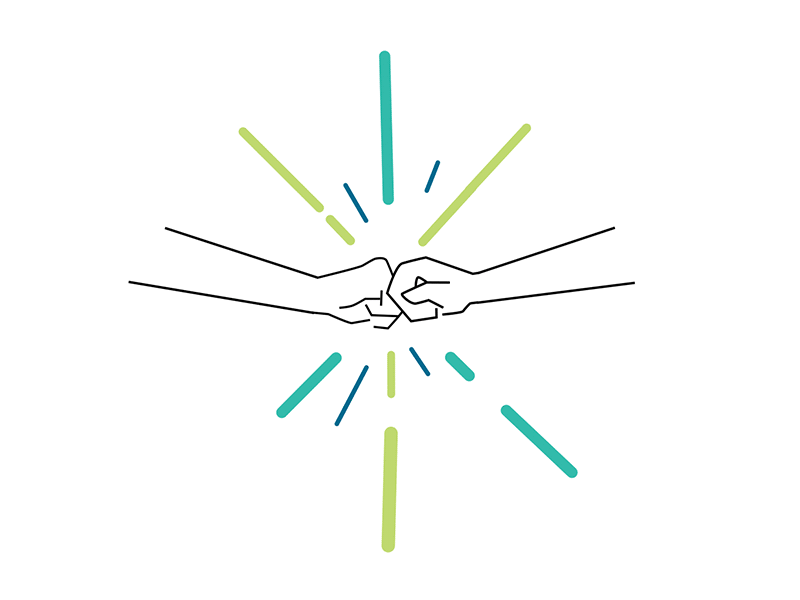 Bump after effects animation fistbump hands handshake mograph monoline motion