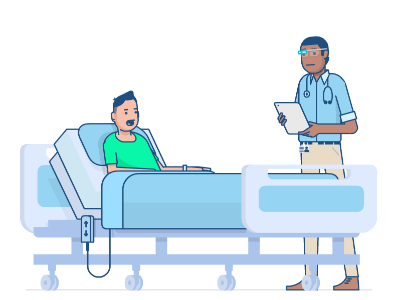 Medical AI animated ar character gif google glass hospital medical
