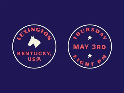 Derby Badges badge derby horse icon music stars typography