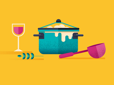 Theatre Illustration : #1 adobe cintiq flat food illustration illustrator intuos pastel vector wacom