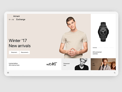 Navigation Tile design ecommerce ui ux uxdesign webdesign