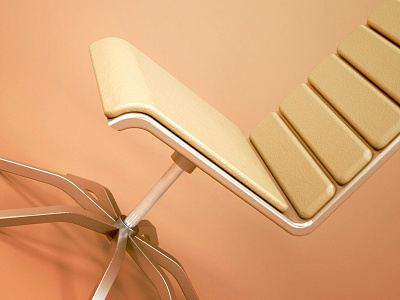 Office Chair 3d aluminium c4d chair design furniture leather octane office product render