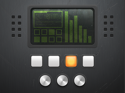 Hardware Controls buttons controls design hardware screen sliders texture ui ux