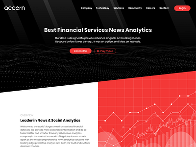 Accern / Landing page accern atheltics product ui website